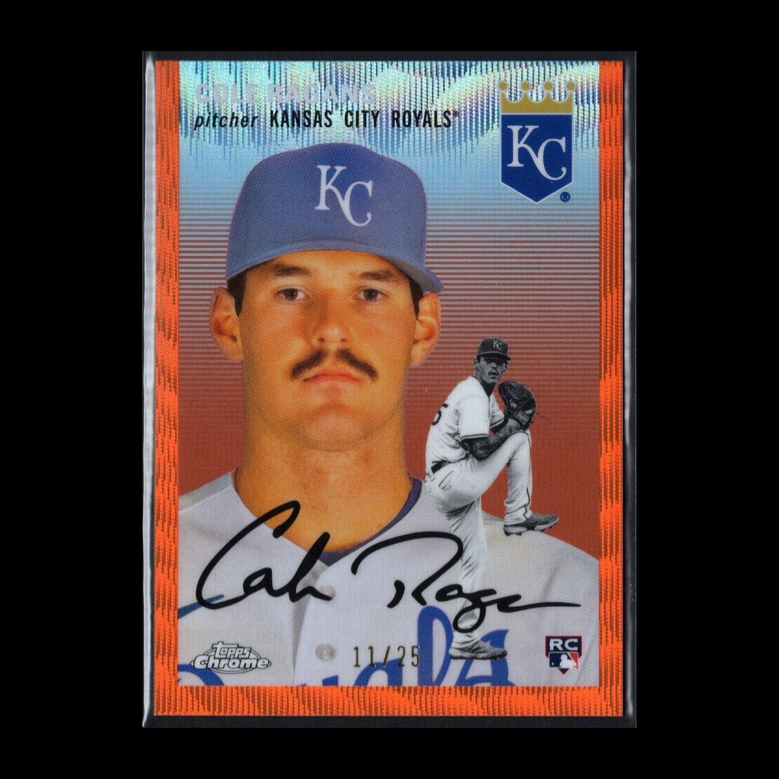 2023 Topps Chrome Platinum COLE RAGANS #170 Orange Wave Refractor RC /25