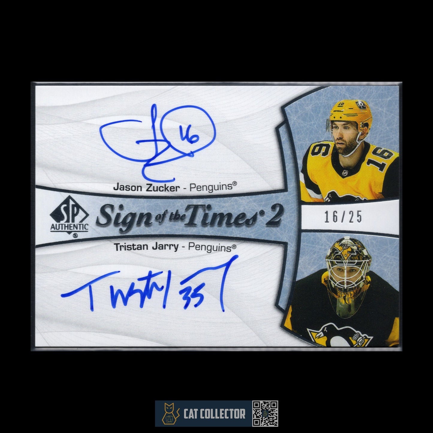 2021-22 SP Authentic J. ZUCKER / T. JARRY #SOTT2-PIT Sign of the Time 2 /25