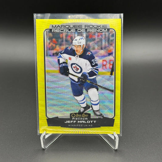 2022-23 O-Pee-Chee Platinum JEFF MALOTT #245 Neon Yellow Surge RC Winnipeg Jets