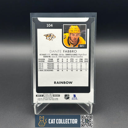 2021-22 O-Pee-Chee Platinum DANTE FABBRO #104 Rainbow