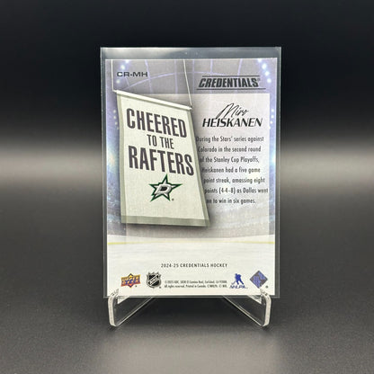 2024-25 UD Credentials MIRO HEISKANEN #CR-MH Cheered to the Rafters