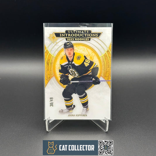 2023-24 UD Ultimate Collection JOONA KOPPANEN #UI-62 Introductions Gold RC /49