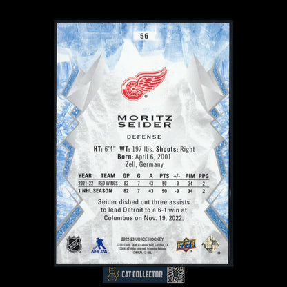 2022-23 UD Ice MORITZ SEIDER #56 Green - Detroit Red Wings