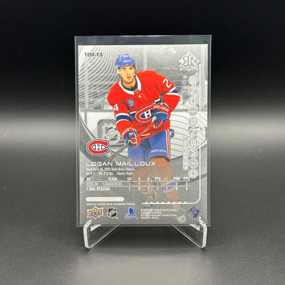 2024-25 UD Extended LOGAN MAILLOUX #TDR-13 Triple Dimensions Reflections Rookie