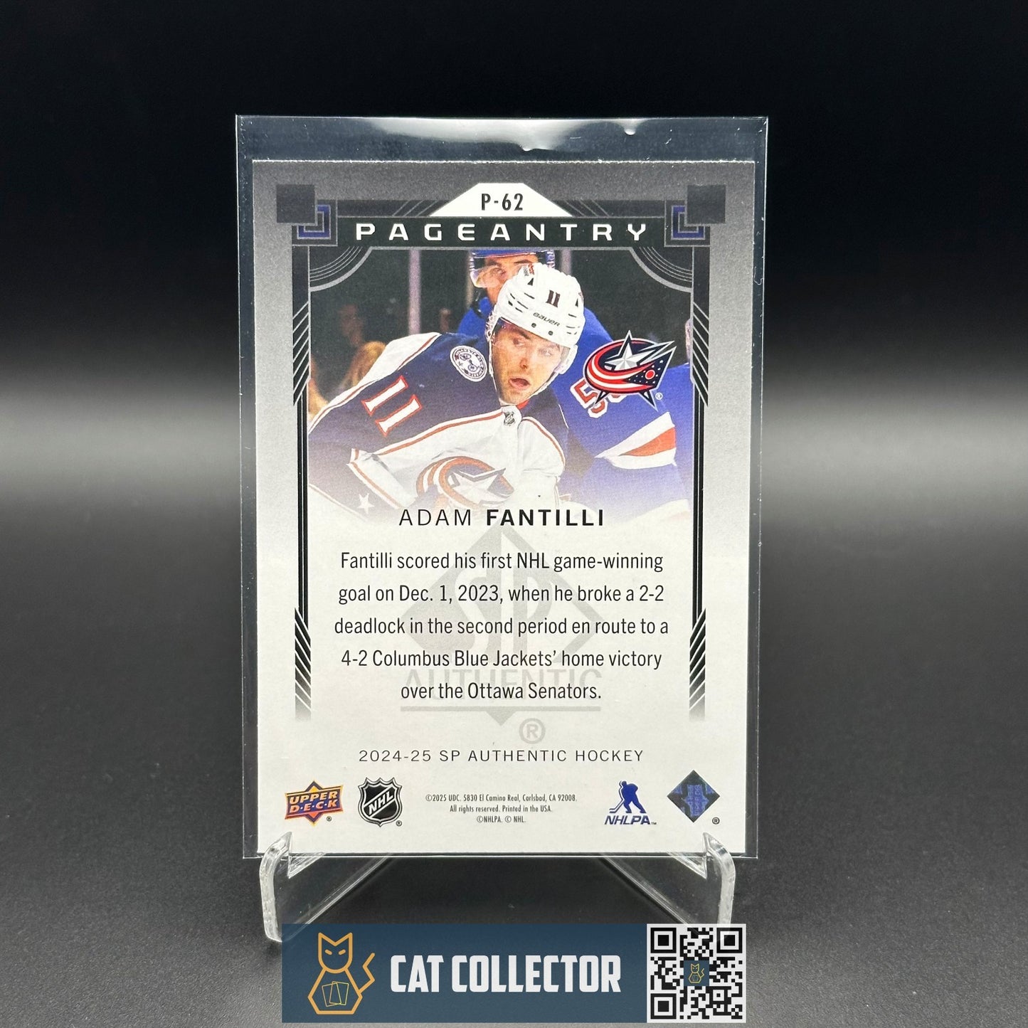 2024-25 UD SP Authentic ADAM FANTILLI #P-62 Pageantry