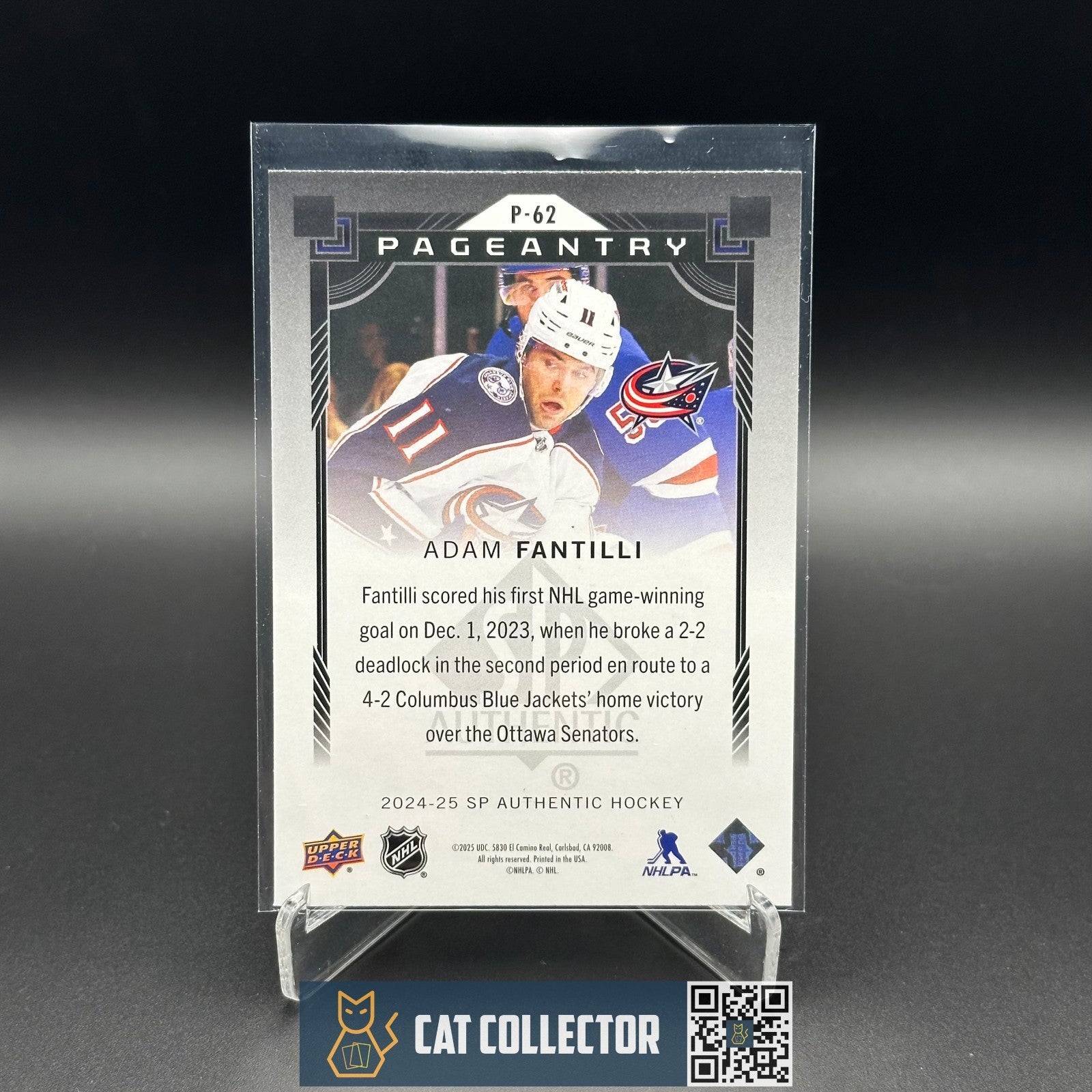 2024-25 UD SP Authentic ADAM FANTILLI #P-62 Pageantry