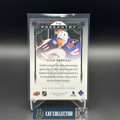 2024-25 UD SP Authentic ADAM FANTILLI #P-62 Pageantry