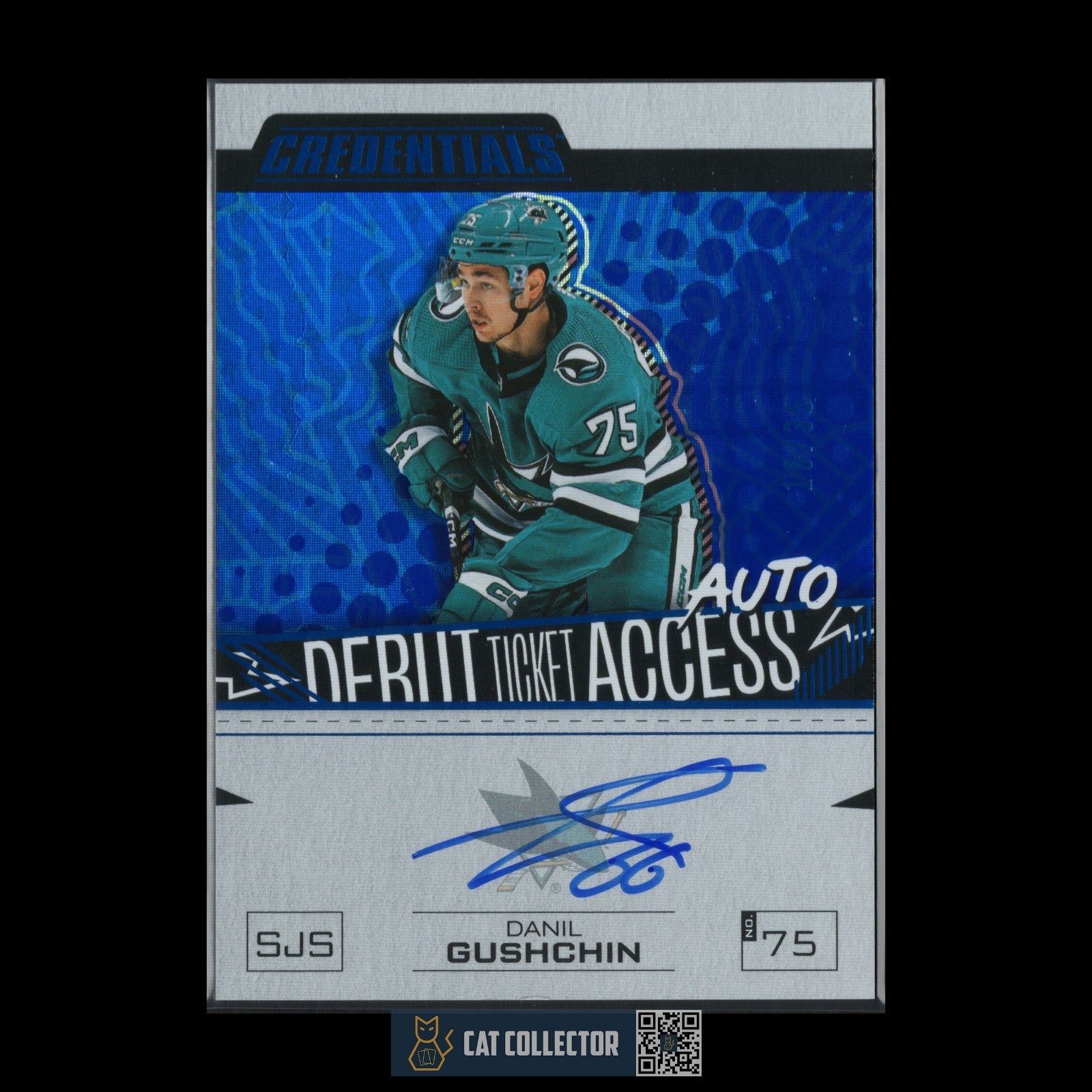 2023-24 UD Credentials DANIEL GUSHCHIN #DTAA-GU Debut Ticket Access AUTO /35