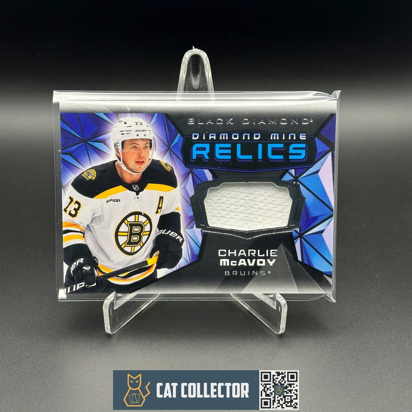 2025-26 UD Black Diamond CHARLIE MCAVOY #DMR-CM Diamond Mine Relics Jersey