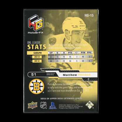 2023-24 UD Series Extended MATTHEW POITRAS #HG-15 HoloGrFX Gold