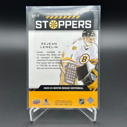 2023-24 UD Boston Bruins Centennial REJEAN LEMELIN #ST-7 Stoppers
