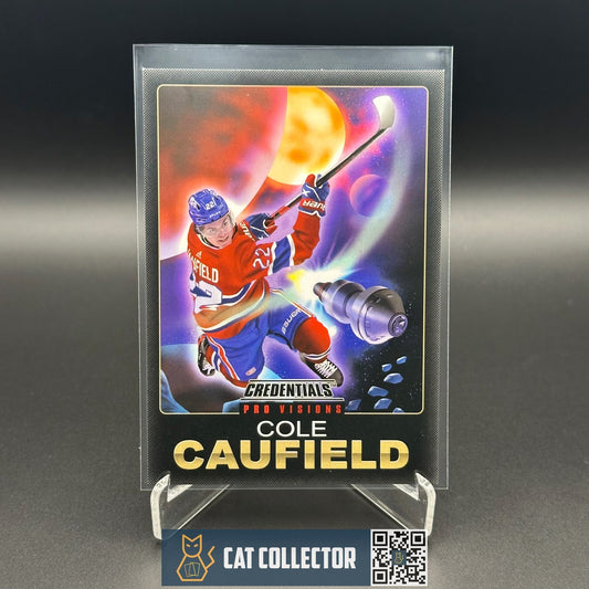 2021-22 UD Credentials COLE CAUFIELD #9 of 10 Fleer Pro Visions SSP Rookie RC