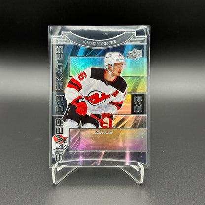 2023-24 UD Extended series JACK HUGHES NJ Devils #SS-40 Silver Skates Die-Cut