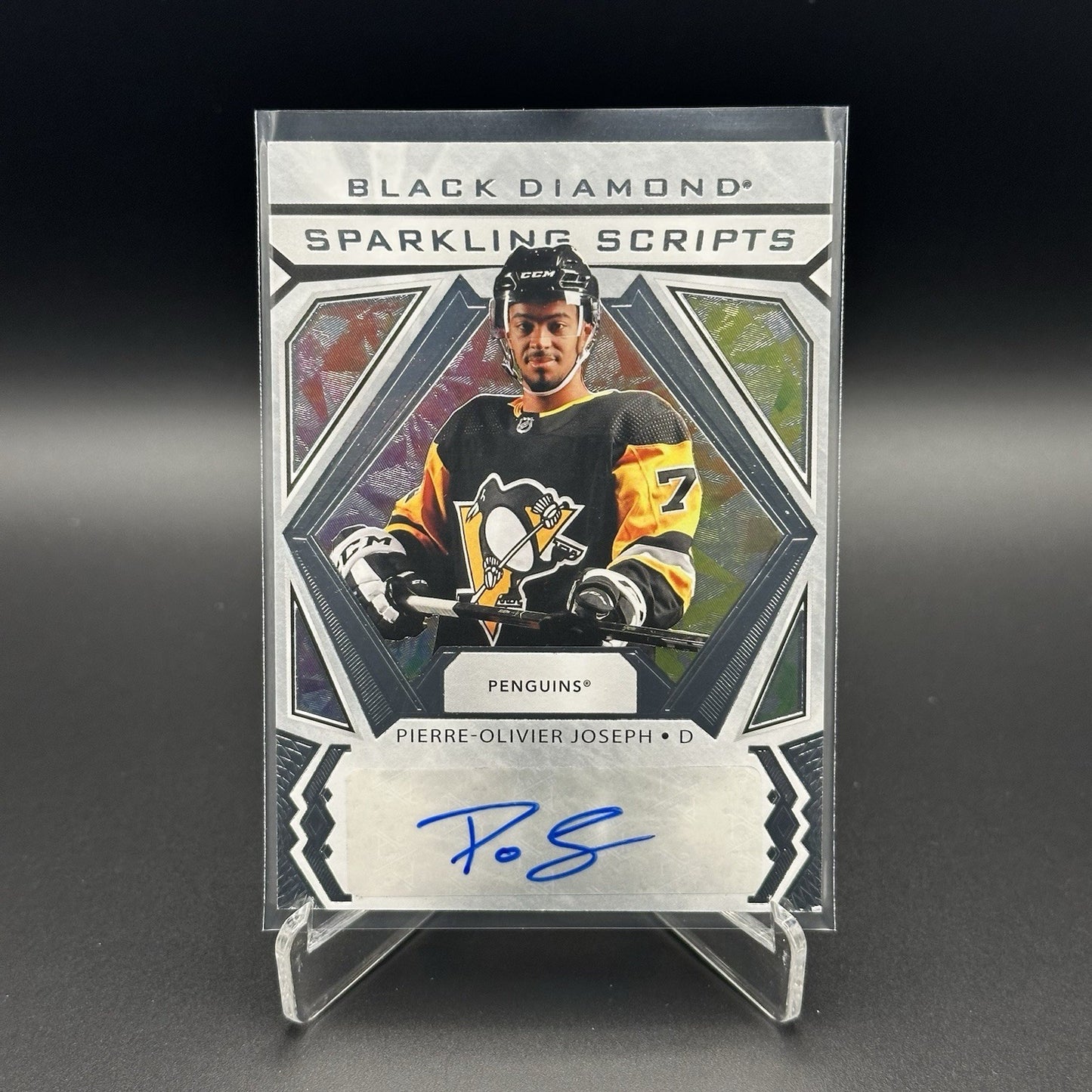 2020-21 UD Black Diamond PIERRE-OLIVIER JOSEPH #RSC-PJ Rookie Sparkling Scripts