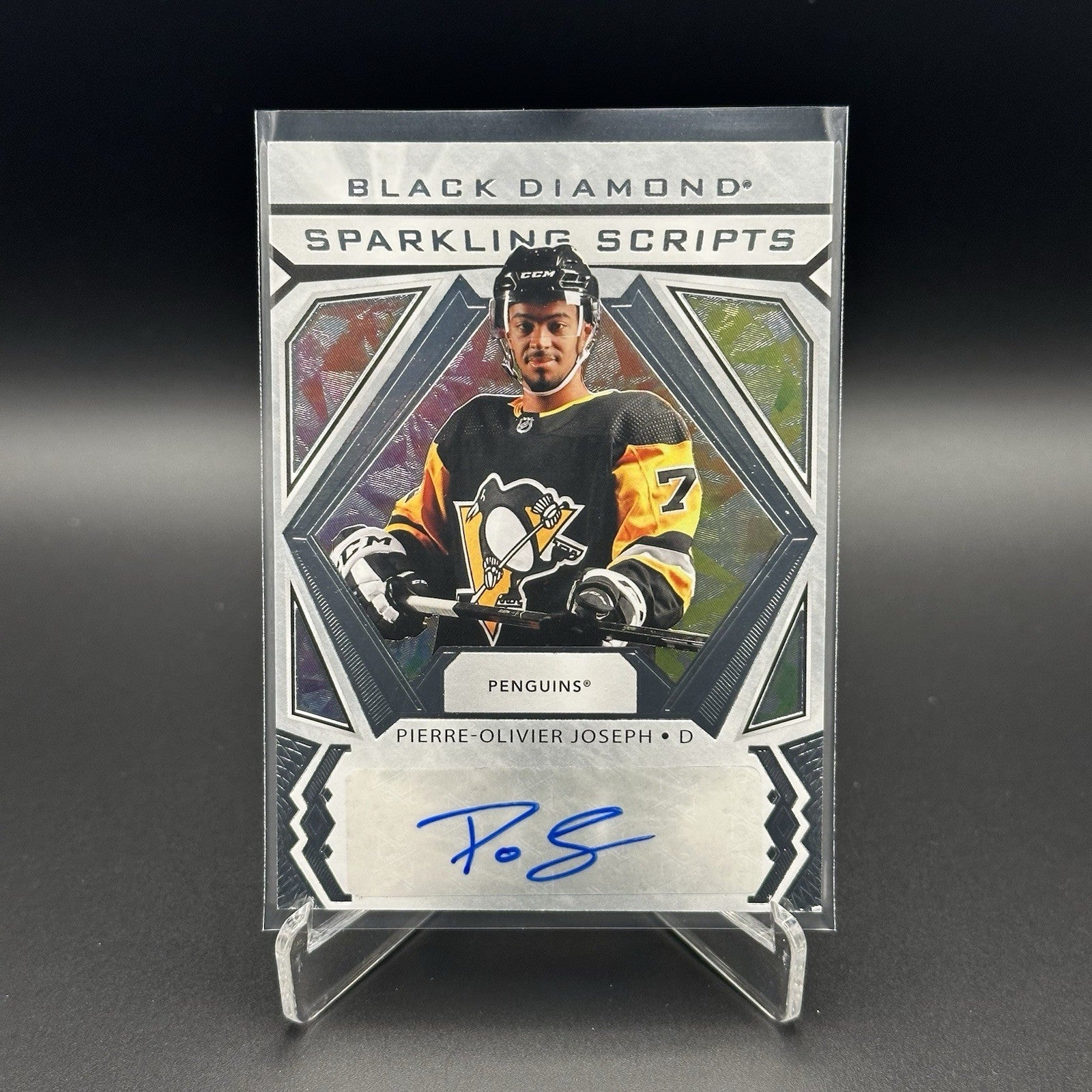 2020-21 UD Black Diamond PIERRE-OLIVIER JOSEPH #RSC-PJ Rookie Sparkling Scripts