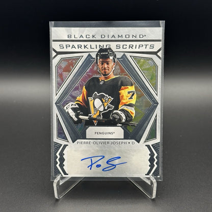 2020-21 UD Black Diamond PIERRE-OLIVIER JOSEPH #RSC-PJ Rookie Sparkling Scripts
