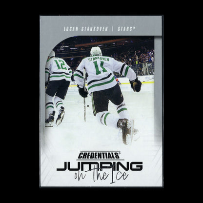 2024-25 UD Credentials LOGAN STANKOVEN #JI-LS Jumping on the ice Rookie RC