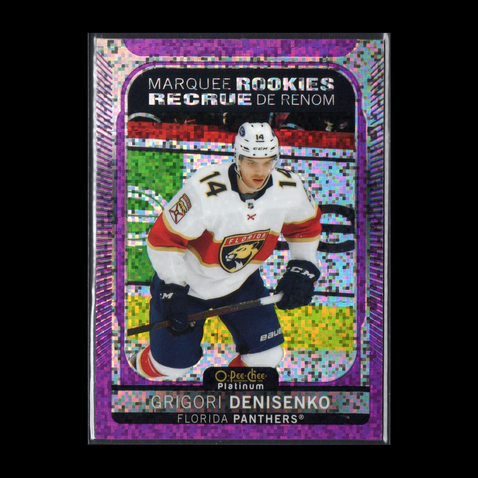 2021-22 OPC Platinum GRIGORI DENISENKO #208 Marquee Rookies Violet Pixels /299