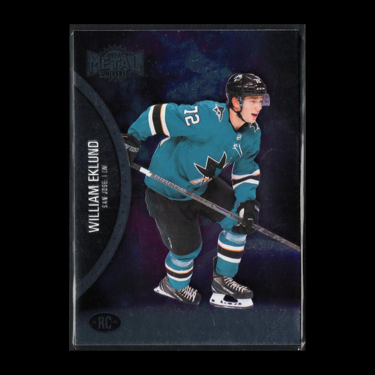 2021-22 SkyBox Metal Universe WILLIAM EKLUND #165 Rookie RC - San Jose Sharks