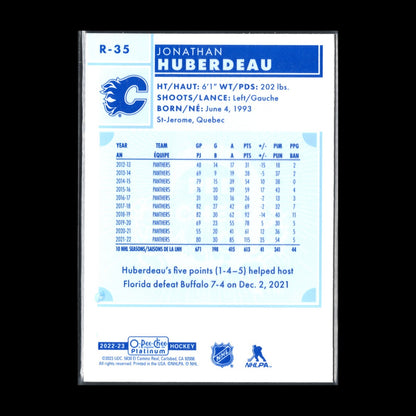 2022-23 O-Pee-Chee Platinum JONATHAN HUBERDEAU #R-35 Retro - Calgary Flames