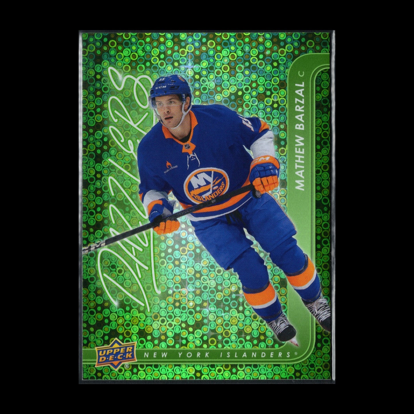 2024-25 UD Extended series MATHEW BARZAL #DZ-113 Dazzlers Green - NY Islanders