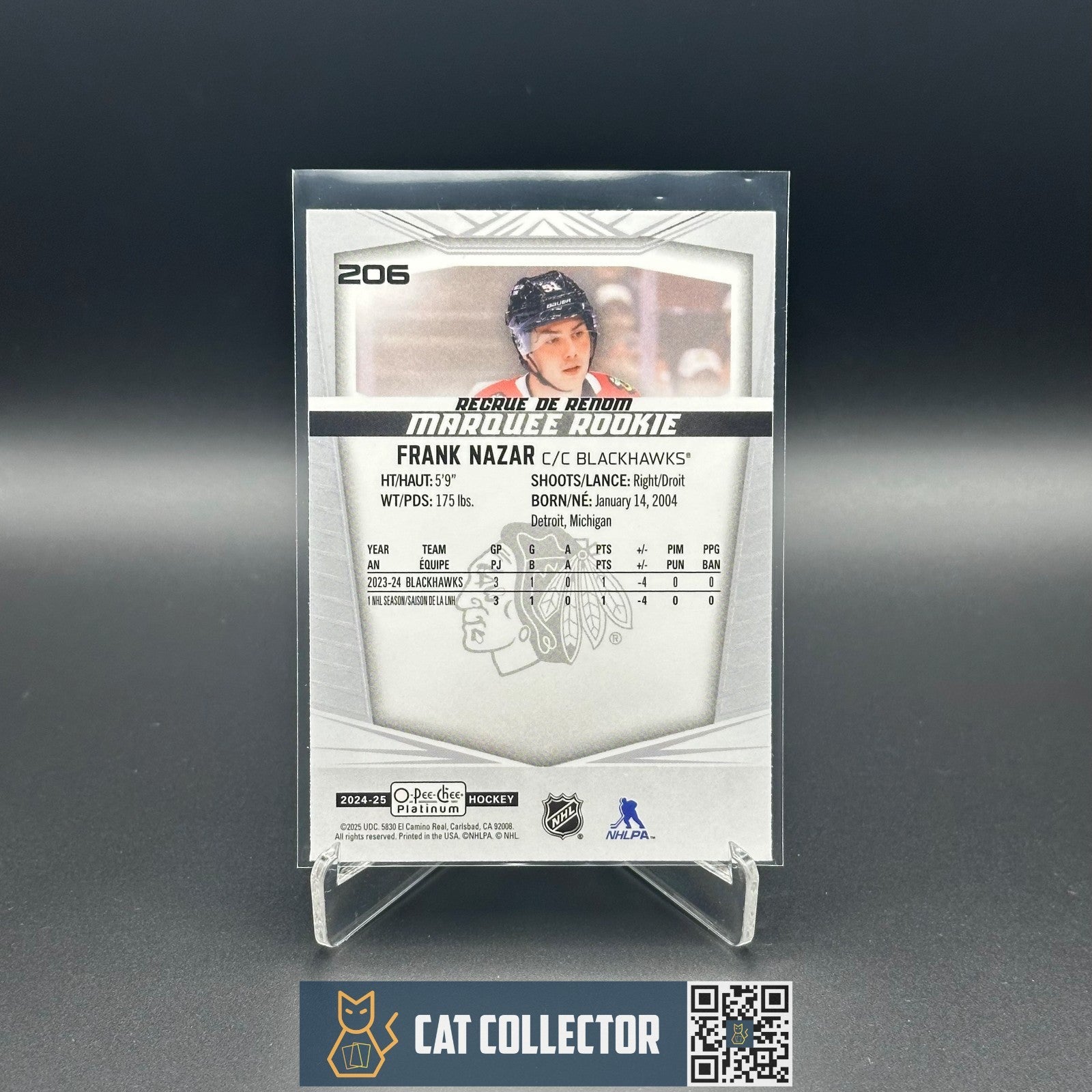 2024-25 O-Pee-Chee Platinum FRANK NAZAR #206 Marquee Rookie RC