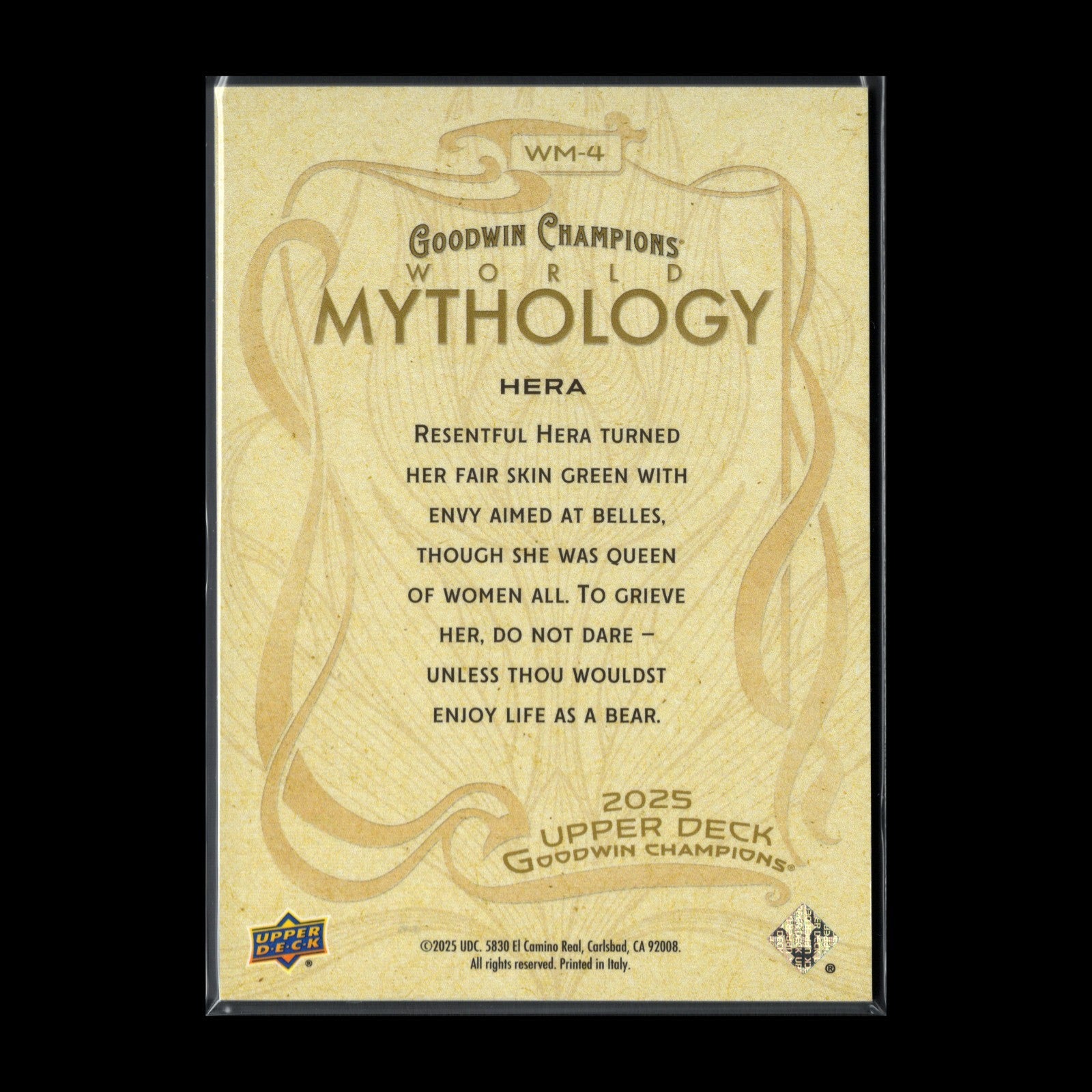 2025 UD Goodwin Champions HERA #WM-4 World Mythology SP