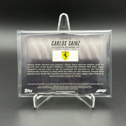 2024 Topps Chrome Formula 1 CARLOS SAINZ #CAM-2 Camber - Scuderia Ferrari