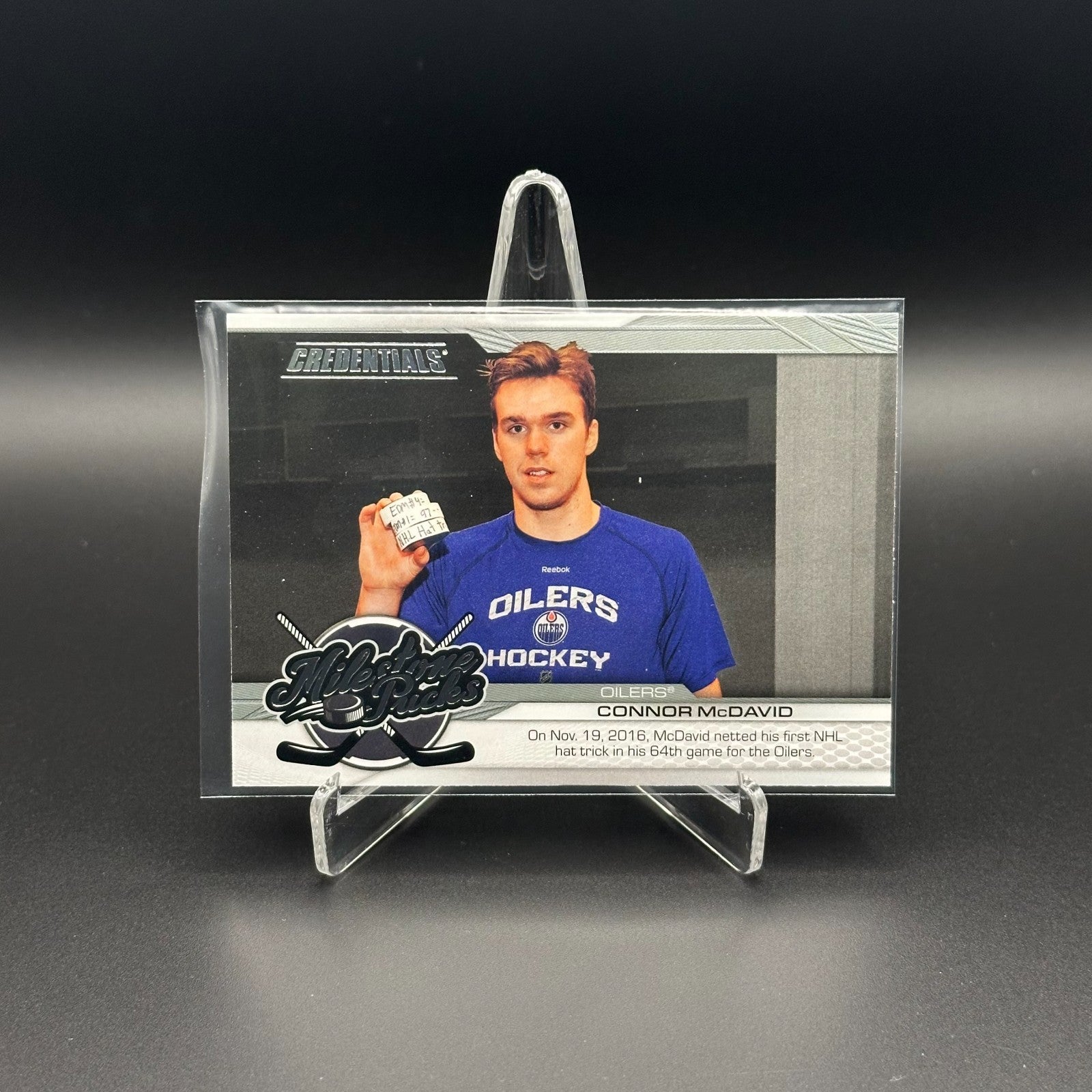 2024-25 UD Credentials CONNOR MCDAVID #MP-CM Milestone Pucks