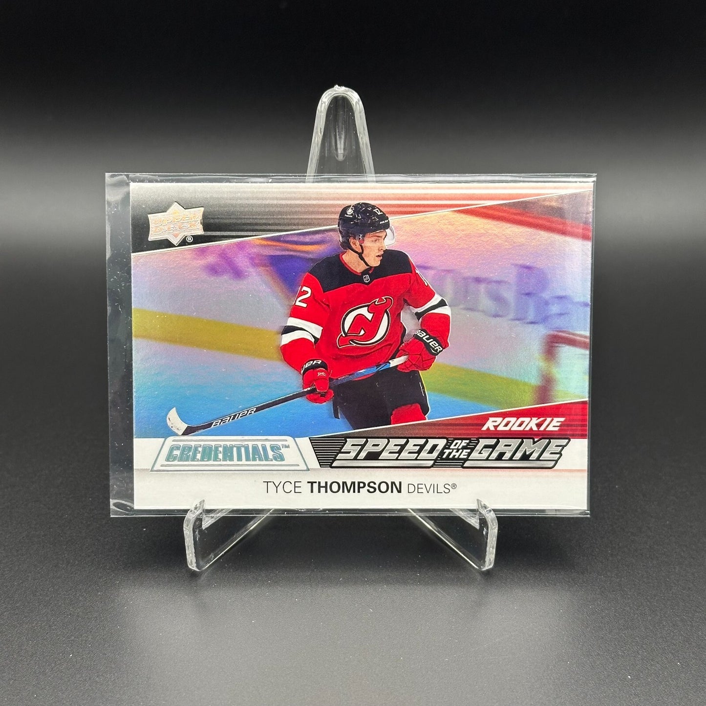 2021-22 UD Credentials TYCE THOMPSON #SGR21 Speed of the Game RC