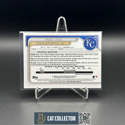 2024 Bowman Chrome TONY RUIZ #CPA-TR Yellow Refractor Auto 58/75