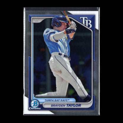 2024 Topps Chrome Bowman BRAYDEN TAYLOR #BCP-99 Prospect RC - Tampa Bay Rays
