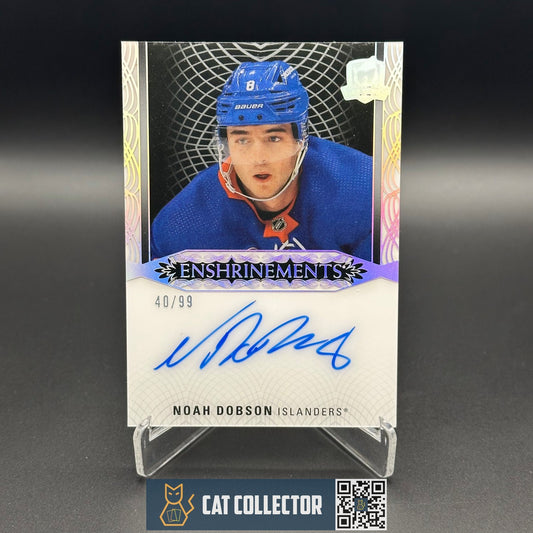 2022-23 UD The Cup NOAH DOBSON #E-ND Enshrinements /99 Auto