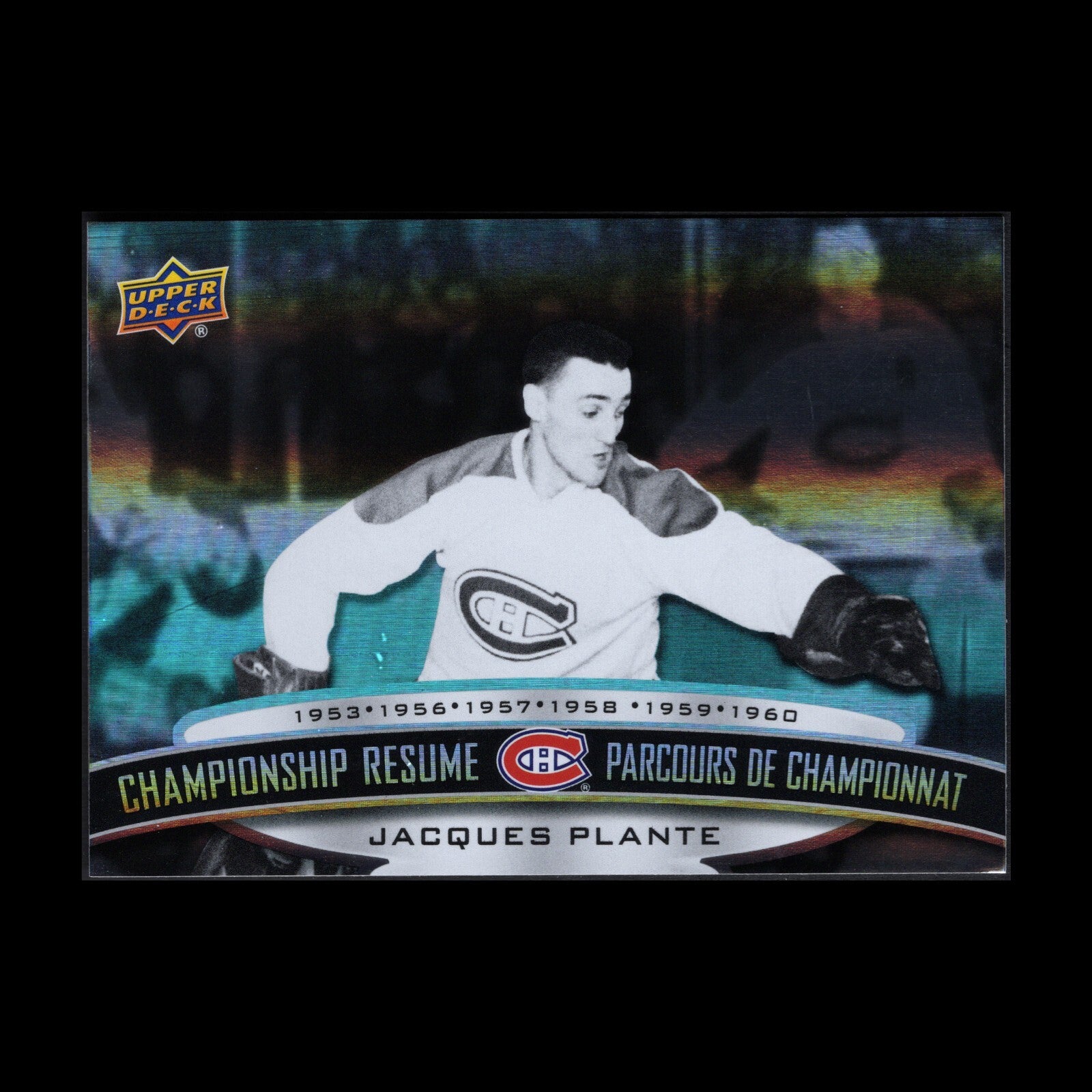 2023 UD Tim Hortons JACQUES PLANTE #CR-6 Championship Resume - MTL Canadiens