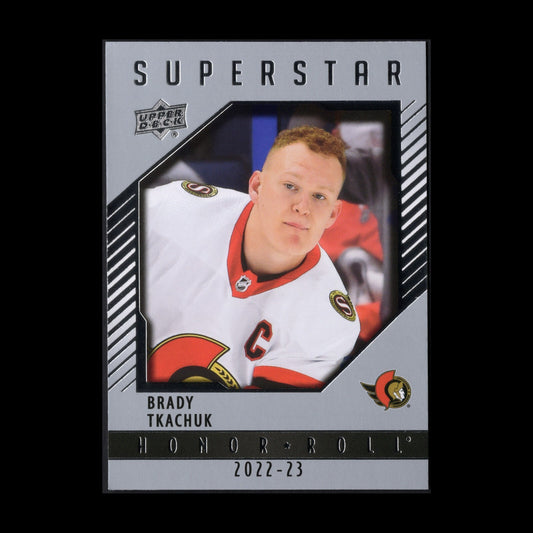 2022-23 UD Series 2 BRADY TKACHUK #HR-25 Superstar Honor Roll