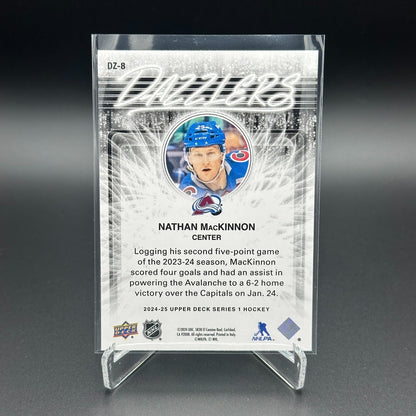 2024-25 UD Series 1 NATHAN MACKINNON #DZ-8 Dazzlers Blue - Colorado Avalanche
