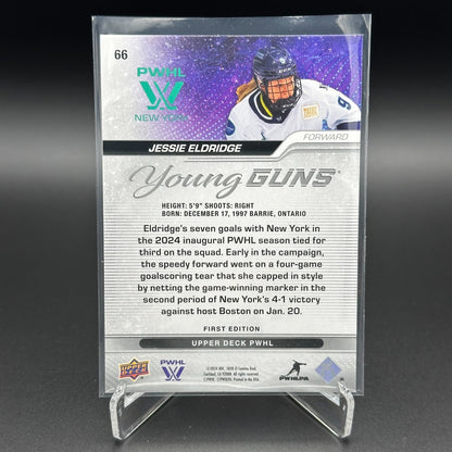 2024-25 UD PWHL JESSIE ELDRIDGE #66 Young guns RC - New York - 1st EDITION!