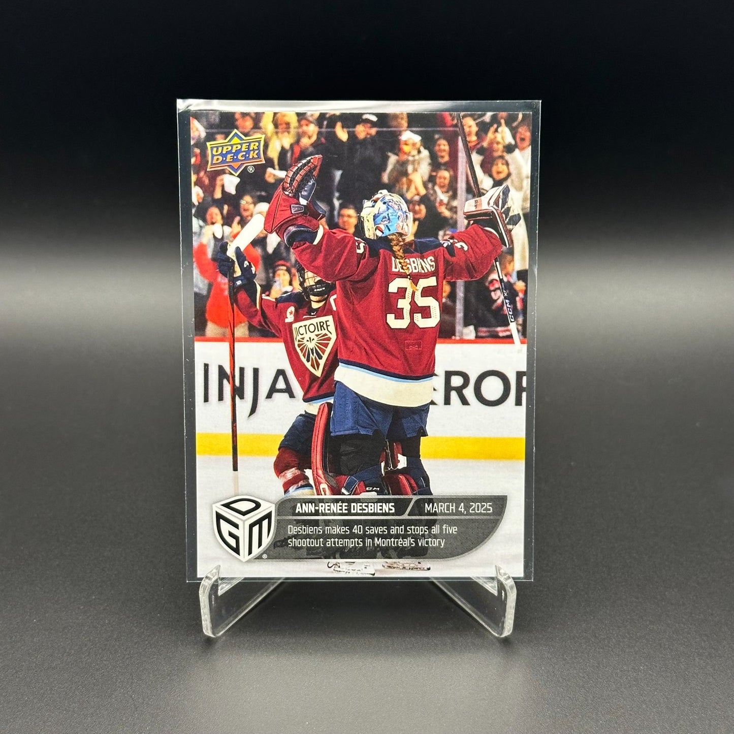 2024-25 UD PWHL Game Dated Moments ANN-RENEE DESBIENS #31 ONLINE EXCUSIVE!
