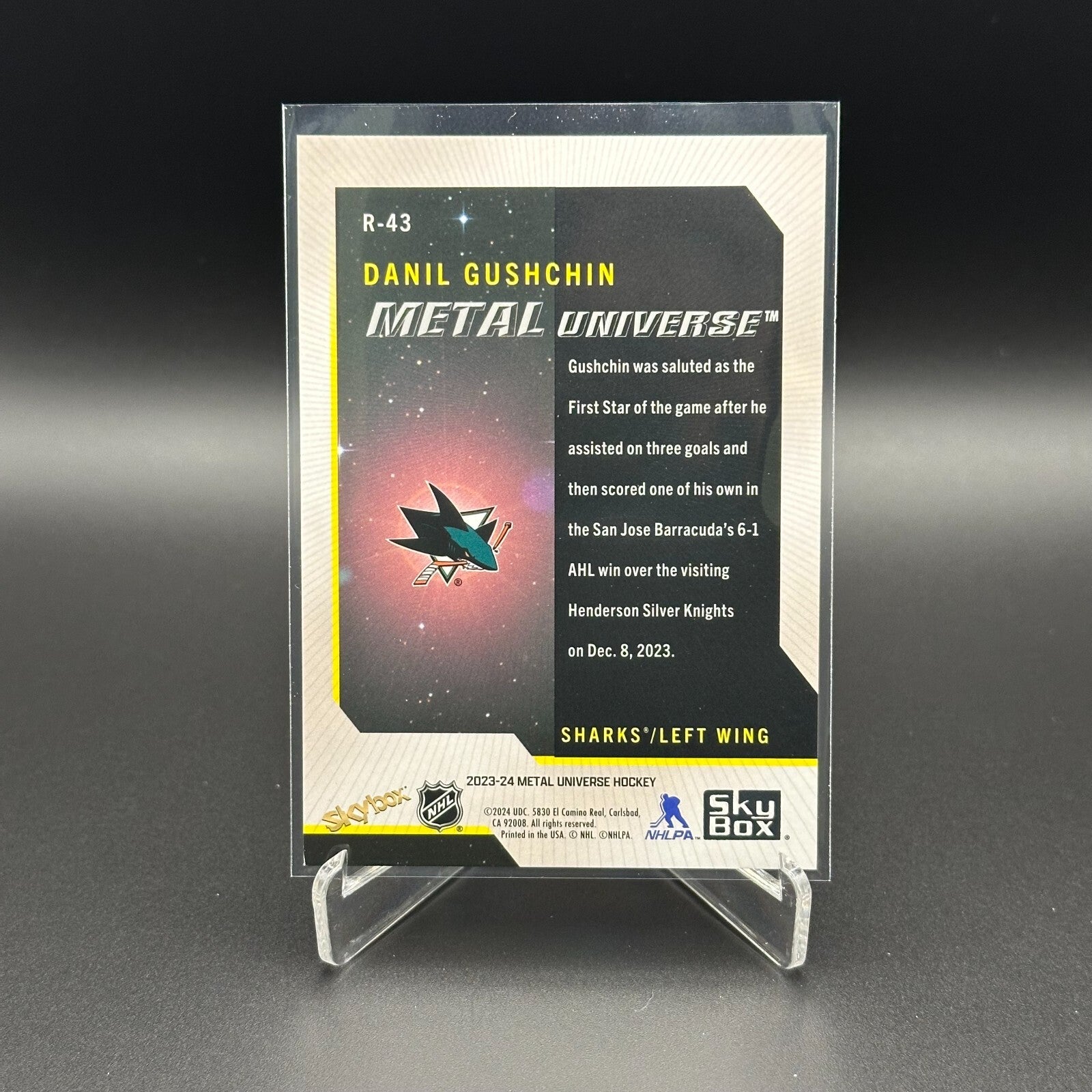 2023-24 SkyBox Metal Universe DANIL GUSHCHIN #R-43 Retro Rookie RC