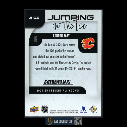 2024-25 UD Credentials CONNOR ZARY #JI-CZ Jumping on the ice