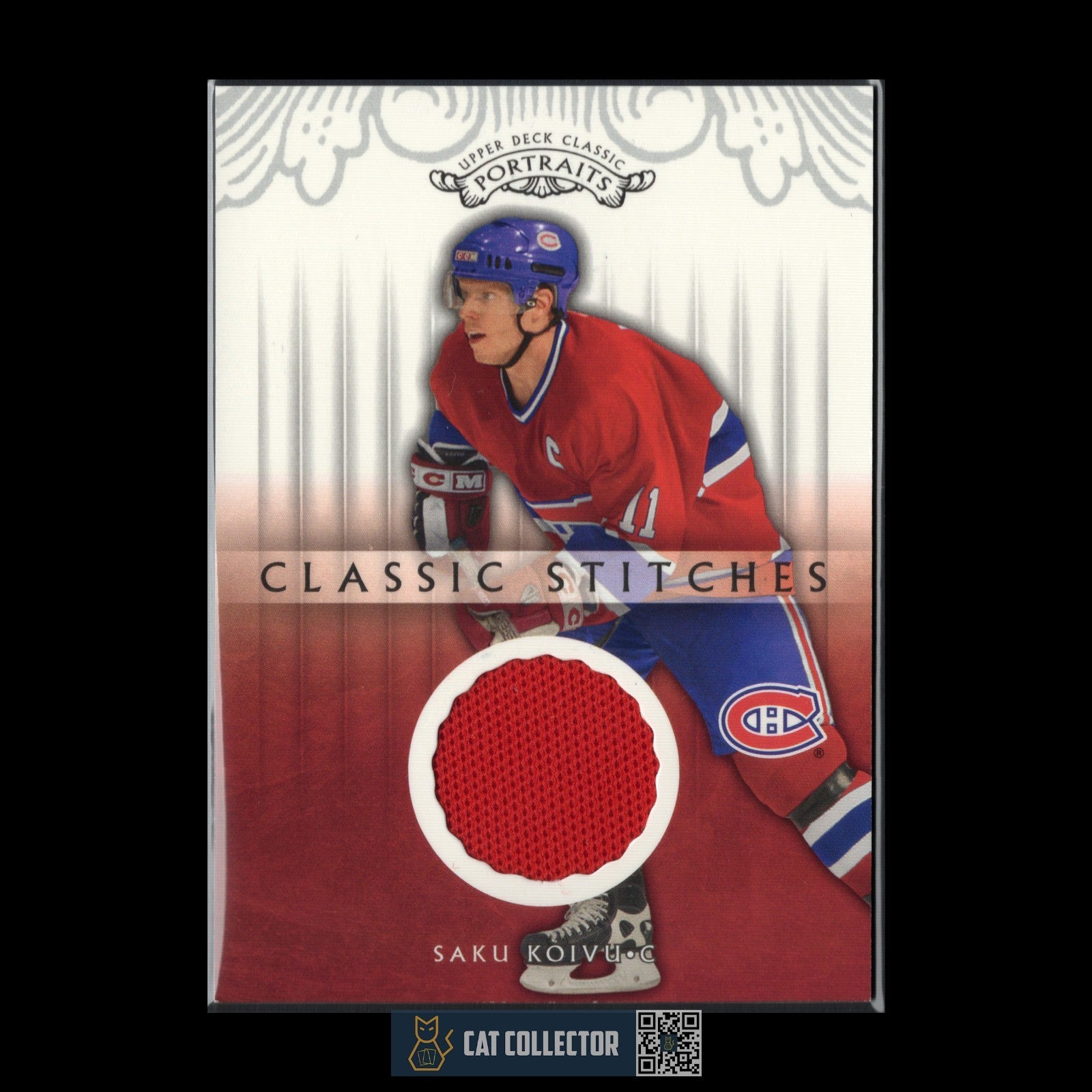2003-04 UD Classic Portraits SAKU KOIVU #CS-SK Stiches Jersey