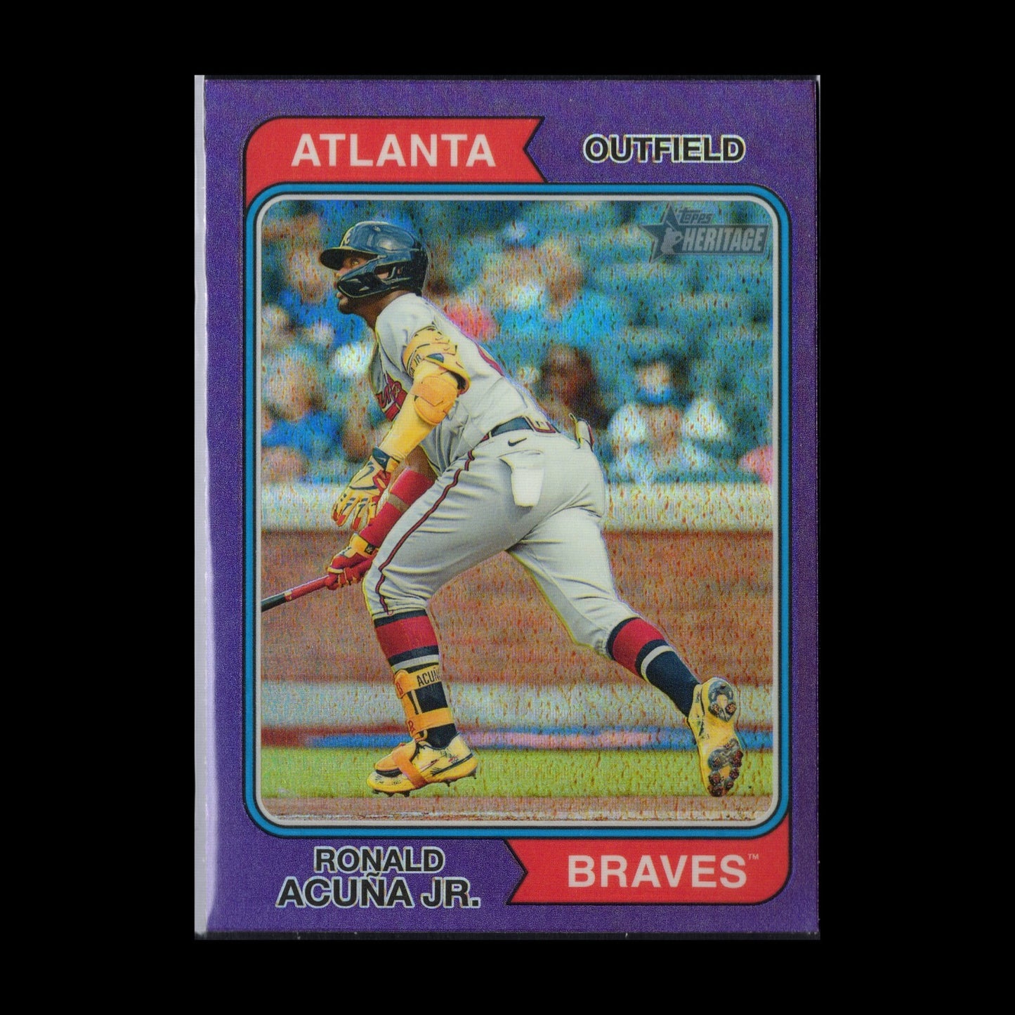 2023 Topps Heritage RONALD ACUNA JR. #183 Chrome Purple Refractor Atlanta Braves