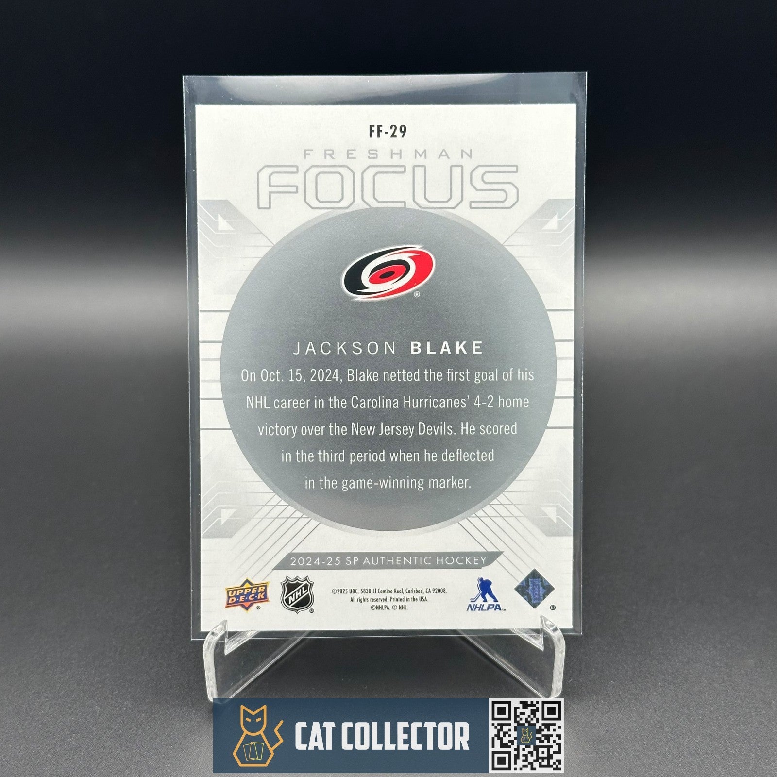 2024-25 UD SP Authentic JACKSON BLAKE #FF-29 Freshman Focus