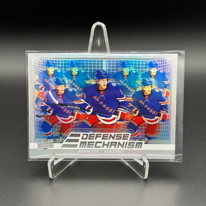 2022-23 UD Series 1 ADAM FOX #DM-27 Defense mechanism - New York Rangers