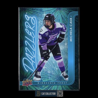 2024-25 UD PWHL MICHELA CAVA #DZ-3 Dazzlers Blue - Minnesota Frost