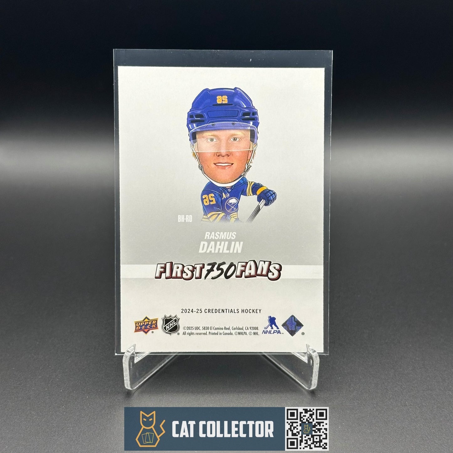 2024-25 UD Credentials RASMUS DAHLIN #BH-RD Arena Giveaways Bobbleheads /750