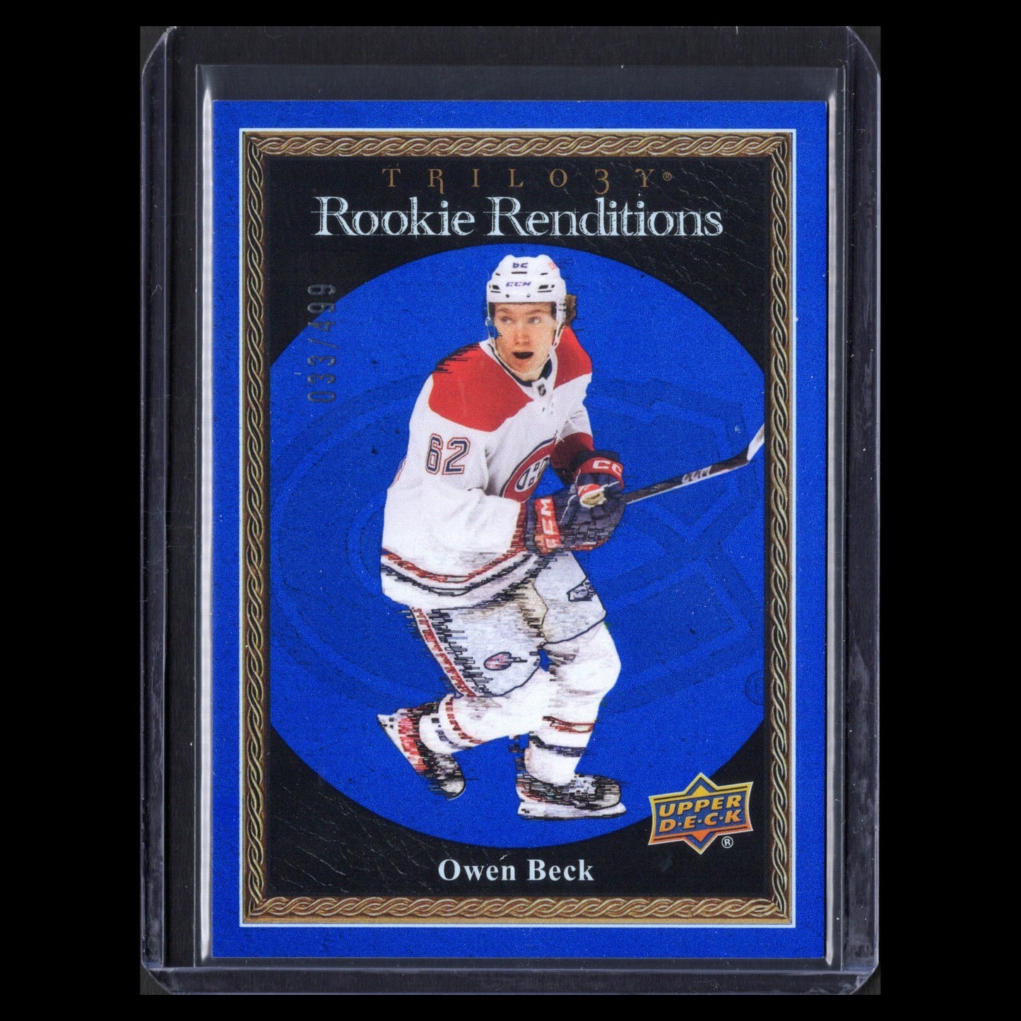2023-24 UD Trilogy OWEN BECK #RR-1 Rookie Renditions Blue /499 - MTL Canadiens