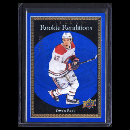 2023-24 UD Trilogy OWEN BECK #RR-1 Rookie Renditions Blue /499 - MTL Canadiens