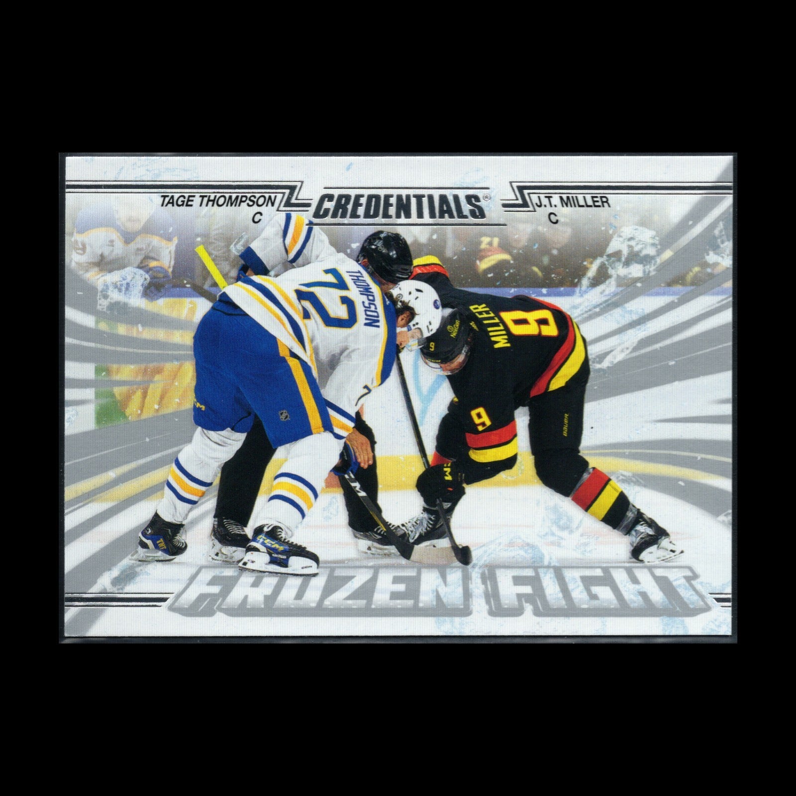 2024-25 UD Credentials TAGE THOMPSON / J.T. MILLER #FF-TM Frozen Fight