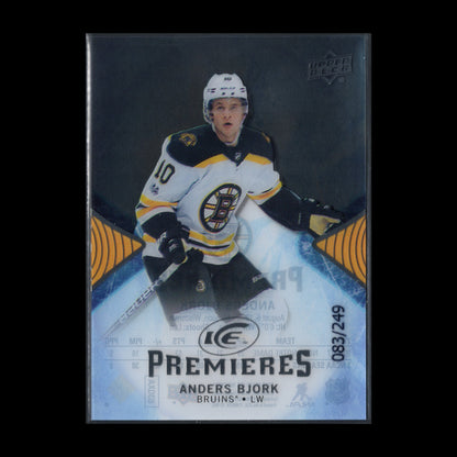 2017-18 UD Ice ANDERS BJORK #181 Ice Premieres Rookie RC /249 - Boston Bruins